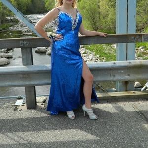Blue prom dress